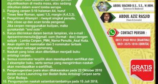 Pesantren Menulis 4: Lomba Cipta Cerpen Nasional